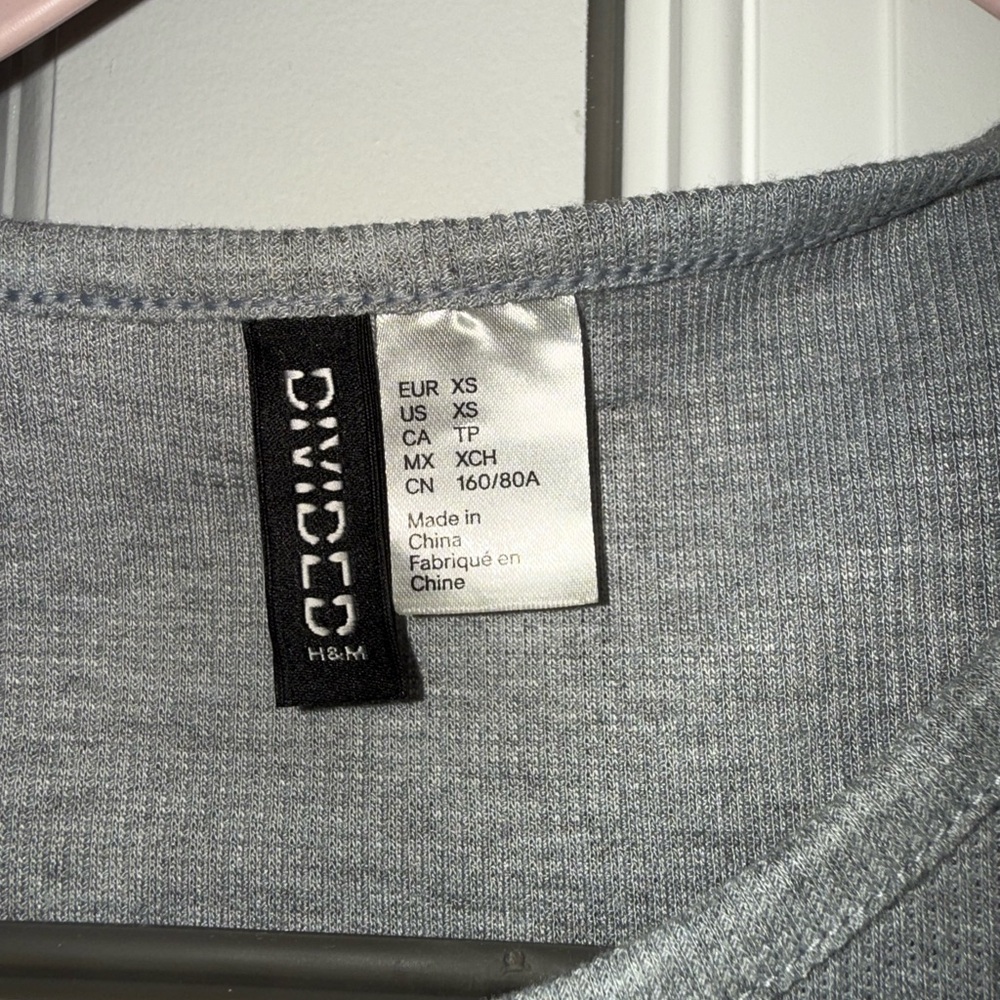 H&M Gray Ruched Mini Dress - Picture 3 of 3